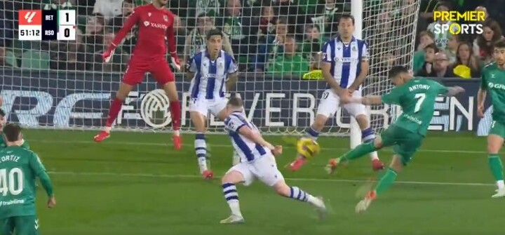 Antony equals last season’s Man Utd goal tally in FOUR games with Real Betis