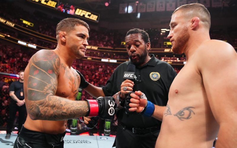 Dustin Poirier hits back at Justin Gaethje’s claim he turned down UFC 313 trilogy fight