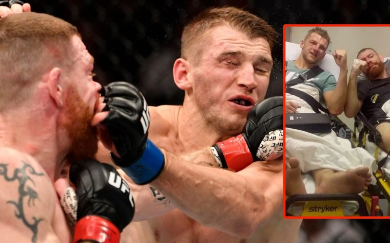 Dan Hooker and UFC legend ended up in hospital together after brutal five-round war in hometown main event