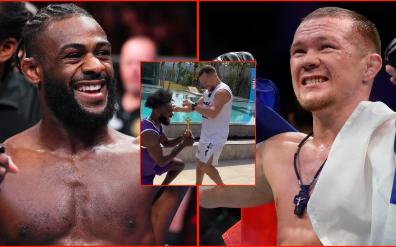 Petr Yan hands Aljamain Sterling an Oscar as old rivals reunite in hilarious viral video