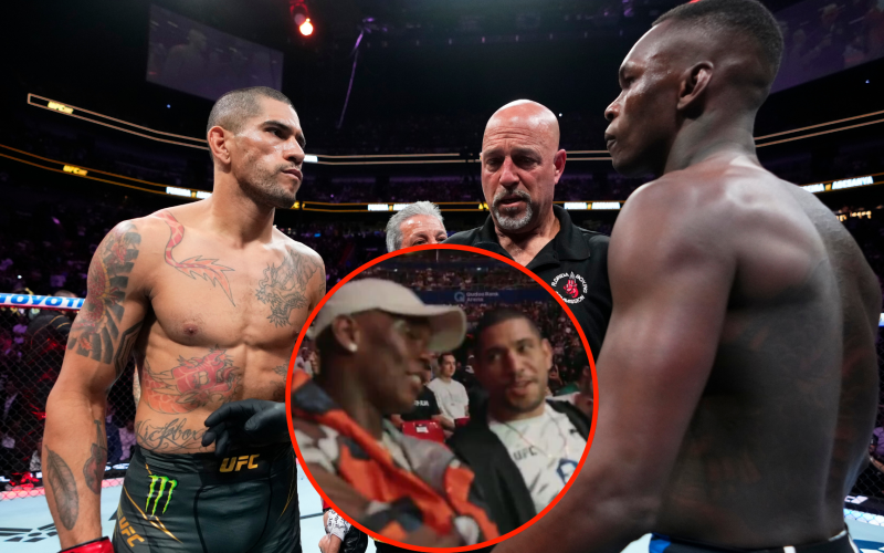 Alex Pereira extends generous invite to Israel Adesanya while sitting cageside at UFC 312