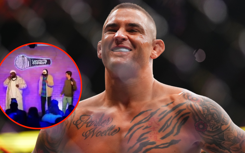 ‘You’ll never reach me’…Comedian roasts Dustin Poirier to his face as UFC retirement fight looms