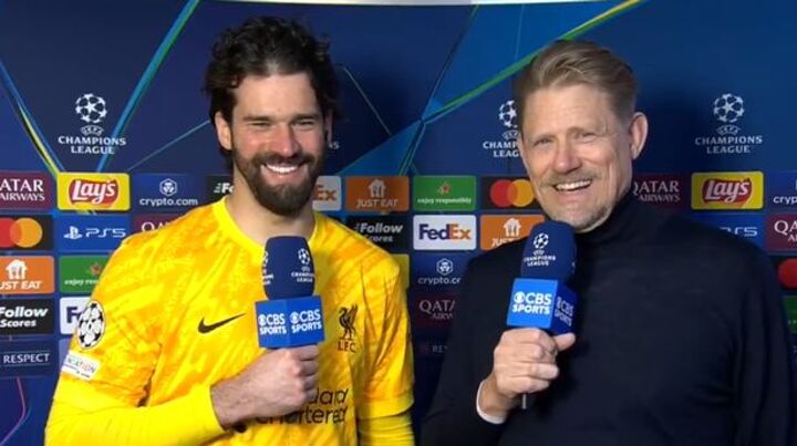 Jamie Carragher makes Alisson feelings clear after PSG display with Peter Schmeichel dig