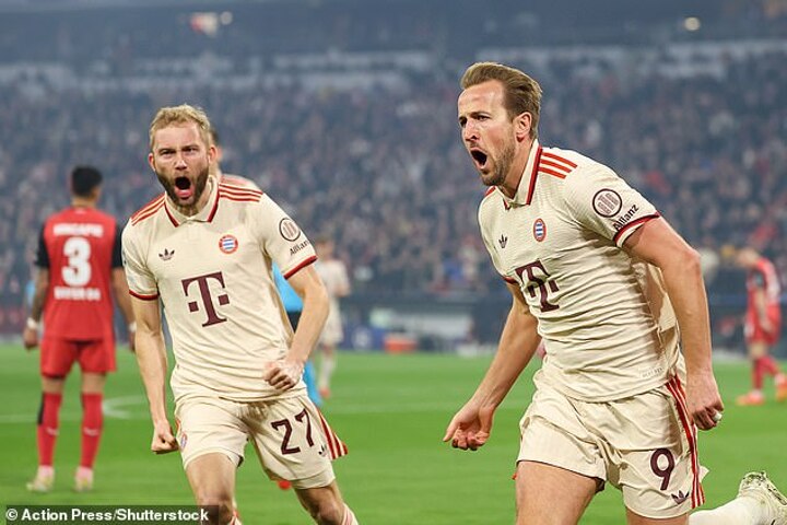 Harry Kane is hailed by German press after breaking his ‘Leverkusen curse’