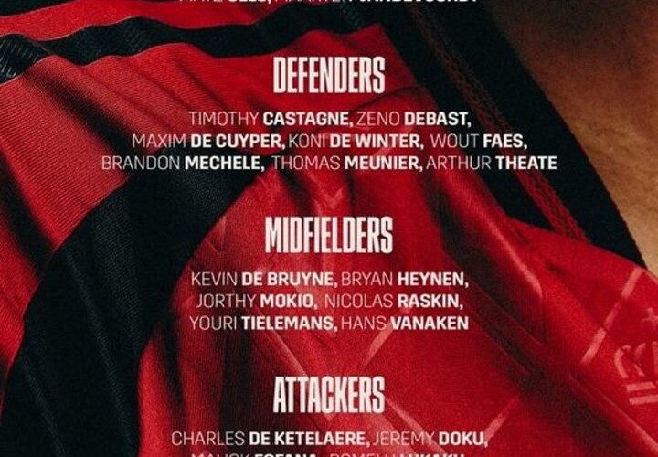 Belgium’s latest squad list: Courtois returns, De Bruyne and Lukaku included