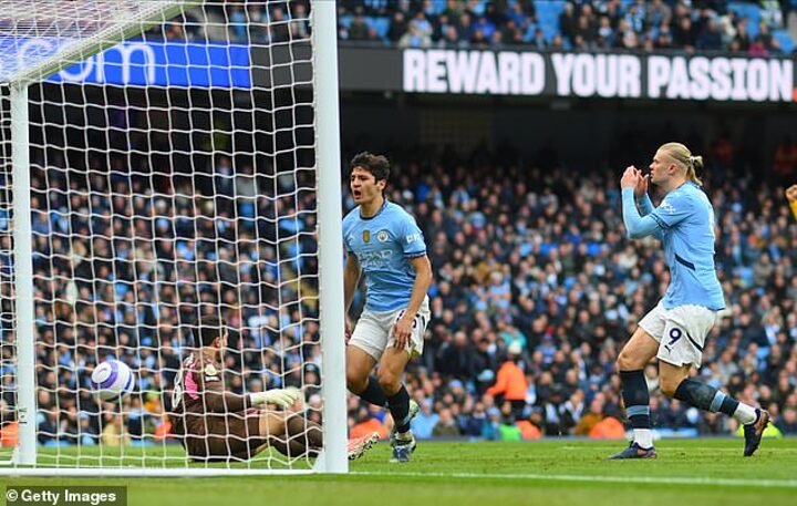 Man City 2-2 Brighton: Abdukodir Khusanov own goal sees Pep Guardiola’s side drop more points