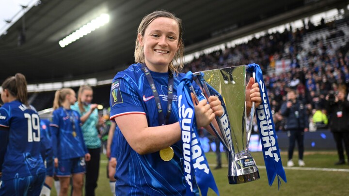 Cuthbert shrugs off Chelsea quadruple talk despite Women’s League Cup win