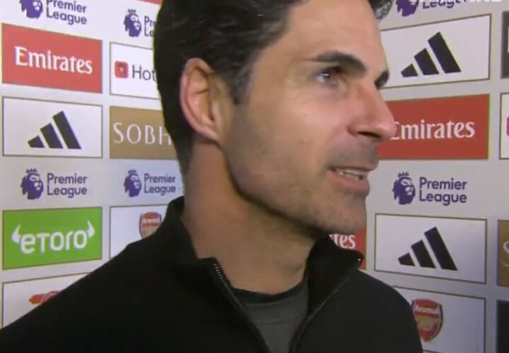 Mikel Arteta jokingly runs out of Sky Sports interview after win over Chelsea