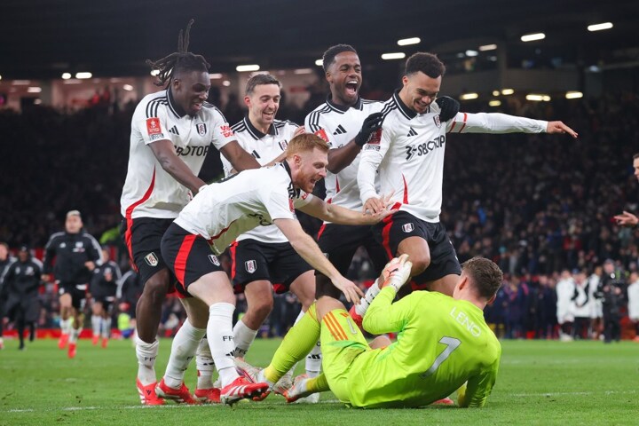 Fulham’s stars launch bottles and dive around after win over Man Utd