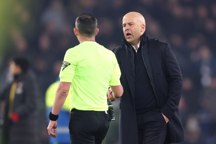 ‘If we don’t win the league I’ll f***ing blame you’ – Arne Slot’s furious derby rant at Michael Oliver revealed in full