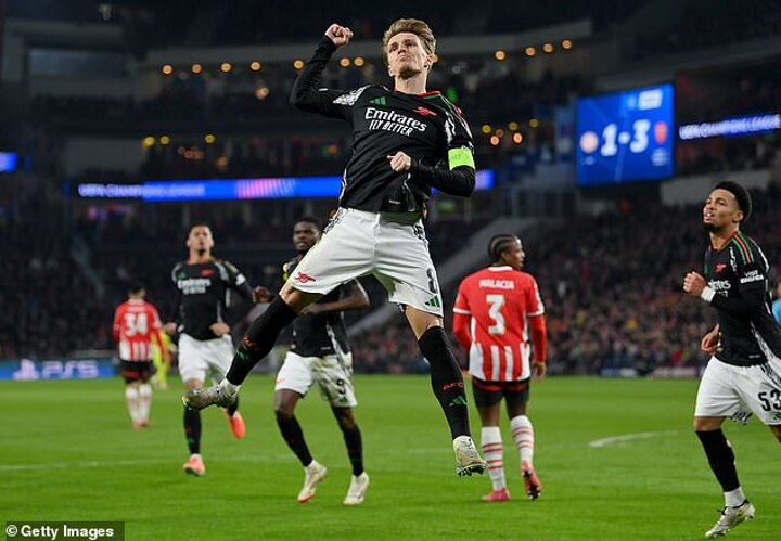 PSV 1-7 Arsenal – PLAYER RATINGS: Who was the Gunners’ star player?