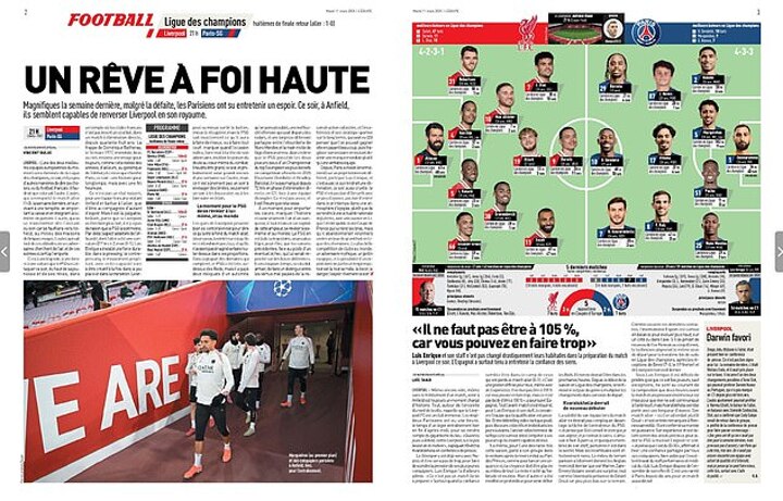 Bullish French media play up ‘magnificent’ PSG’s chances of ‘overthrowing’ Liverpool in their own ‘kingdom’