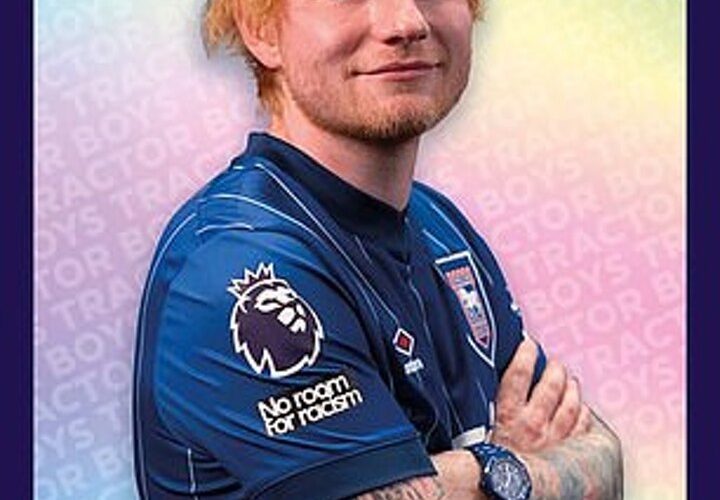 Ed Sheeran immortalised in ‘limited Ed-ition’ football sticker