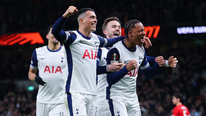 Tottenham 3-1 AZ (3-2 agg): Odobert sends hosts into Europa League quarter-finals