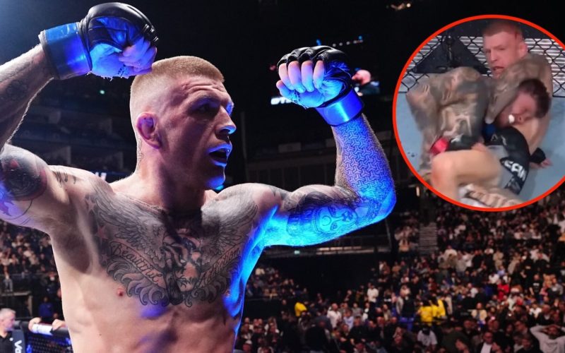 Dustin Poirier’s teammate ‘jumps the gilly’ to tap opponent and win X-rated tattoo bet at UFC London