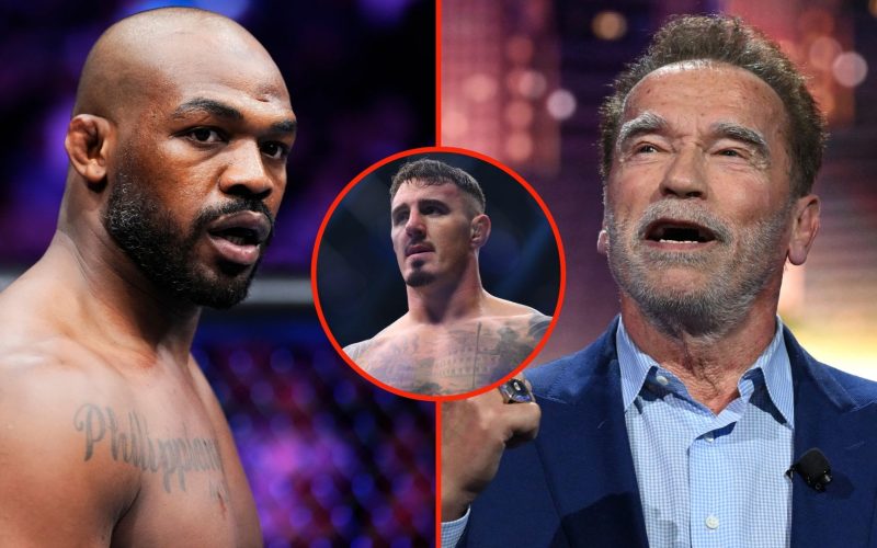 Jon Jones faces off with Arnold Schwarzenegger as Tom Aspinall fight talks stall