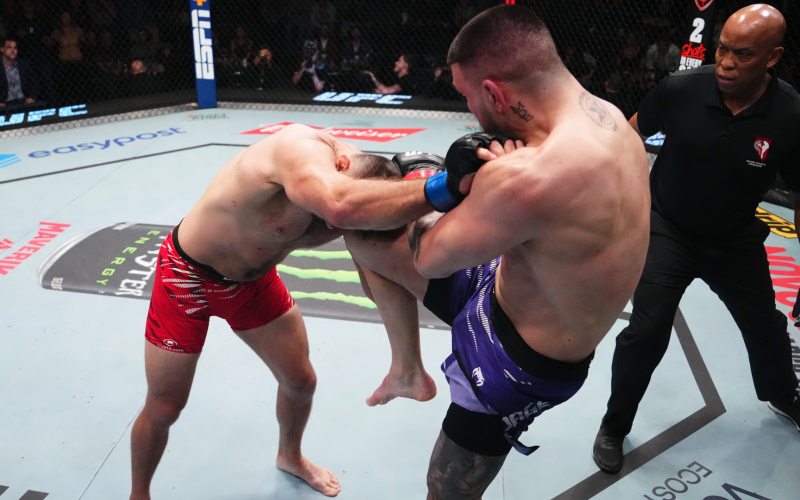 ‘Mouthpiece gate!’… UFC fighters and fans go ballistic as UFC Vegas 103 star rallies to earn wild KO finish