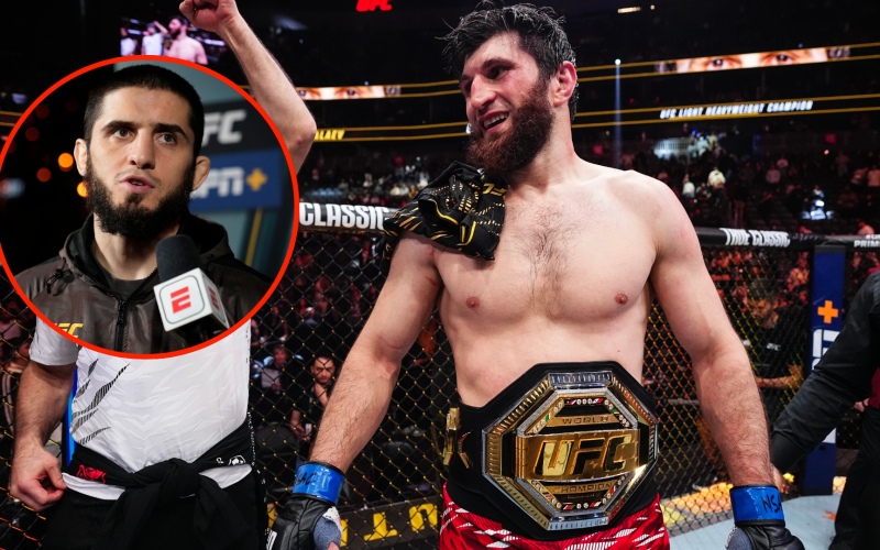 Islam Makhachev reacts to Magomed Ankalaev’s surprise title win over Alex Pereira at UFC 313